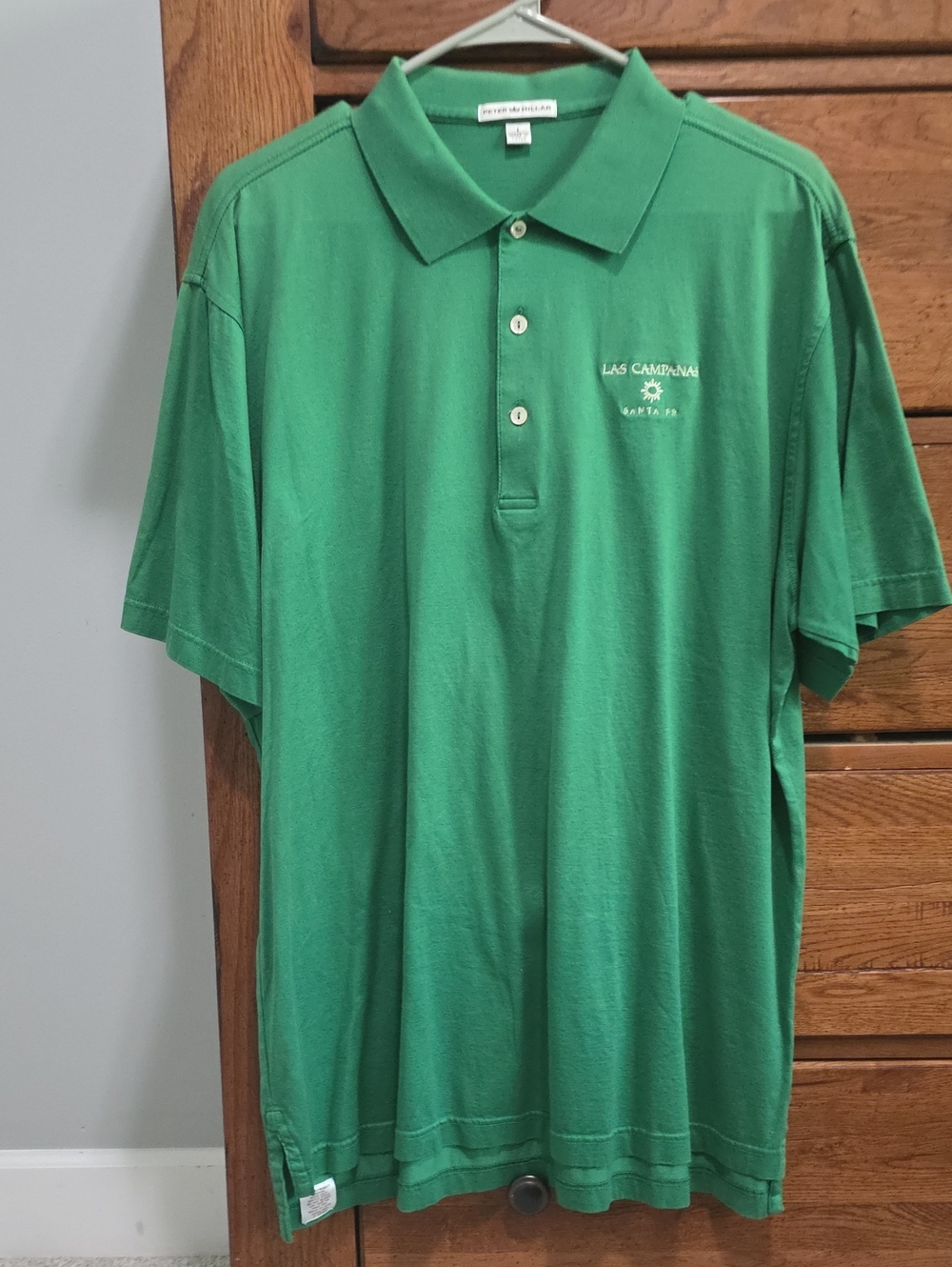 Peter Millar Men's Green Polo Shirt with Embroidered Logo